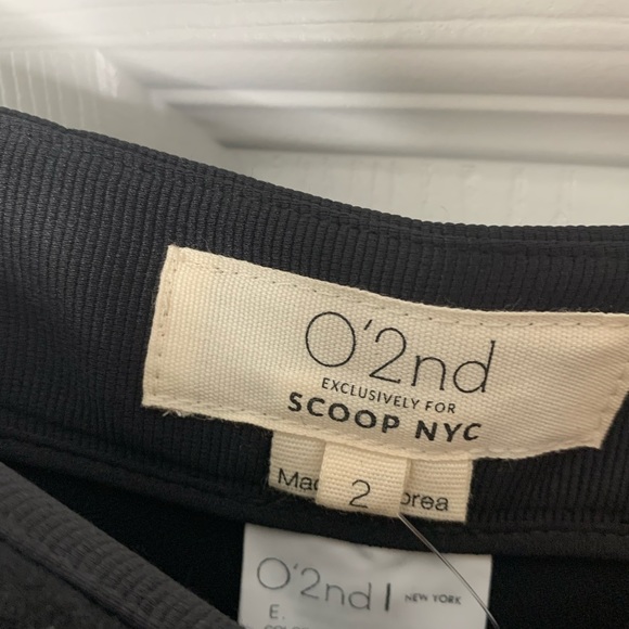 Oβ2nd Exclusively for SCOOP NYC Drape Front Wrap Black Trouser Pants Sz 2 - Picture 8 of 16